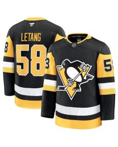 Men's Pittsburgh Penguins #58 Kris Letang Black 2024-25 Home Stitched Hockey Jersey