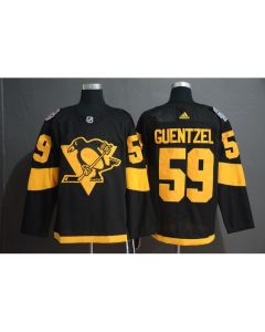 Men's Pittsburgh Penguins #59 Jake Guentzel Black 2019 Stadium Series Stitched NHL Jersey