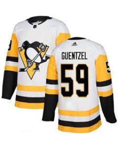 Men's Pittsburgh Penguins #59 Jake Guentzel White Stitched NHL Jersey