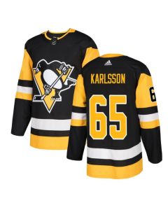 Men's Pittsburgh Penguins #65 Erik Karlsson Black Stitched Jersey