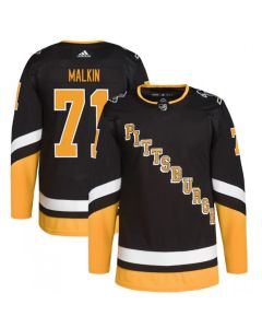 Men's Pittsburgh Penguins #71 Evgeni Malkin 2021/2022 Black Stitched Jersey