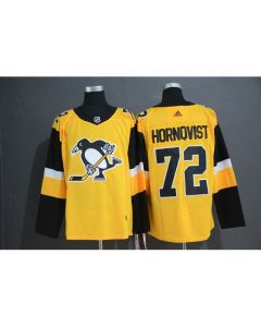 Men's Pittsburgh Penguins #72 Patric Hornqvist Gold Stitched NHL Jersey
