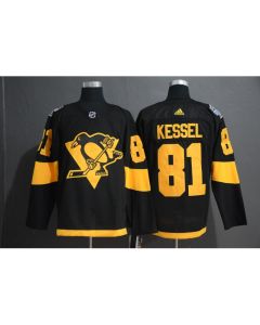 Men's Pittsburgh Penguins #81 Phil Kessel Black 2019 Stadium Series Stitched NHL Jersey