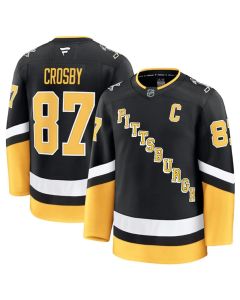 Men's Pittsburgh Penguins #87 Sidney Crosby Black 2024-25 Alternate Stitched Hockey Jersey