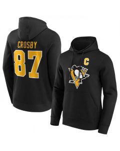 Men's Pittsburgh Penguins #87 Sidney Crosby Black Pullover Hoodie