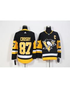 Men's Pittsburgh Penguins #87 Sidney Crosby Black Stitched NHL Jersey