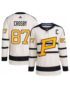 Men's Pittsburgh Penguins #87 Sidney Crosby Cream 2023 Winter Classic Stitched Jersey