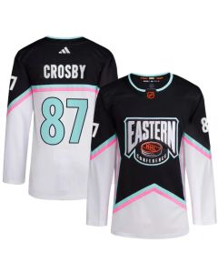 Men's Pittsburgh Penguins #87 Sidney Crosby White/Black 2023 All-star Stitched Jersey