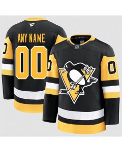 Men's Pittsburgh Penguins Active Player Custom Black 2024-25 Home Stitched Hockey Jersey