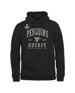 Men's Pittsburgh Penguins Black Camo Stack 2016 Stanley Cup Champions Pullover Hoodie