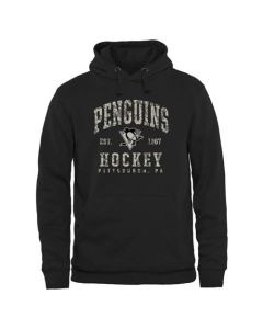 Men's Pittsburgh Penguins Black Camo Stack Pullover Hoodie