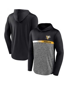 Men's Pittsburgh Penguins Black Podium Defender Pullover Hoodie