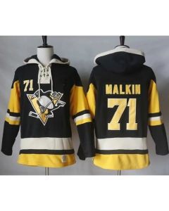 Men's Pittsburgh Penguins Custom Black Alternate Sawyer Hooded Sweatshirt