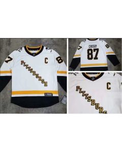 Men's Pittsburgh Penguins Custom NHL White Stitched Jersey