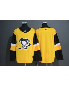 Men's Pittsburgh Penguins Gold Stitched NHL Jersey