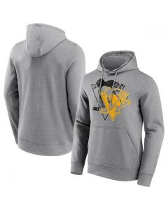 Men's Pittsburgh Penguins Grey Overlay Hoodie