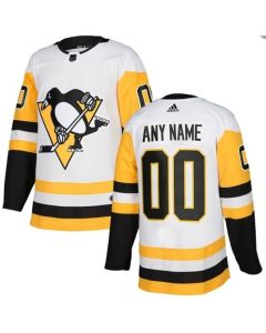 Men's Pittsburgh Penguins White Custom Name Number Size NHL Stitched Jersey