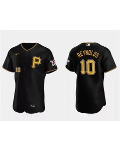 Men's Pittsburgh Pirates #10 Bryan Reynolds Black Flex Base Stitched Baseball Jersey