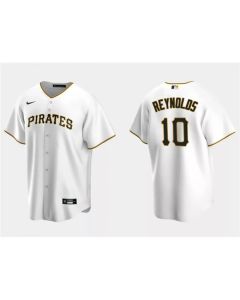 Men's Pittsburgh Pirates #10 Bryan Reynolds White Cool Base Stitched Baseball Jersey