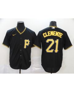 Men's Pittsburgh Pirates #21 Roberto Clemente Black Cool Base Stitched MLB Jersey