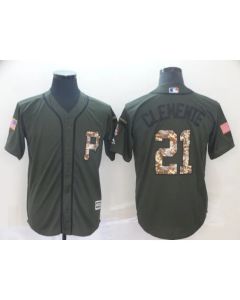 Men's Pittsburgh Pirates #21 Roberto Clemente Salute To Service Cool Base Stitched MLB Jersey