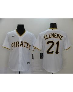 Men's Pittsburgh Pirates #21 Roberto Clemente White Cool Base Stitched MLB Jersey
