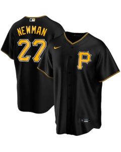 Men's Pittsburgh Pirates #27 Kevin Newman Black Cool Base Stitched Jersey