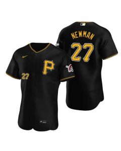 Men's Pittsburgh Pirates #27 Kevin Newman Black Flex Base Stitched MLB Jersey