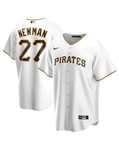 Men's Pittsburgh Pirates #27 Kevin Newman White Cool Base Stitched Jersey
