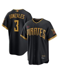 Men's Pittsburgh Pirates #3 Nick Gonzales Black 2026 City Connect Stitched Jersey (Black)