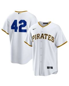Men's Pittsburgh Pirates #42 Jackie Robinson Nike White Home 2025 Jackie Robinson Day Replica Jersey