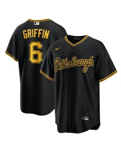 Men's Pittsburgh Pirates #6 Konnor Griffin Nike Black Alternate Replica Jersey