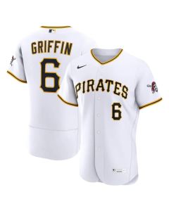 Men's Pittsburgh Pirates #6 Konnor Griffin Nike White Home Authentic Jersey (White)