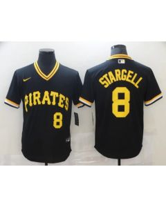 Men's Pittsburgh Pirates #8 Willie Stargell Black Cool Base Stitched Jersey