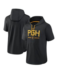 Men's Pittsburgh Pirates Black 2023 City Connect Short Sleeve Pullover Hoodie