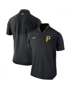 Men's Pittsburgh Pirates Black Authentic Collection Elite Performance Polo