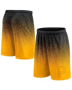 Men's Pittsburgh Pirates Black/Yellow Ombre Shorts