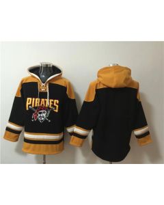 Men's Pittsburgh Pirates Blank Ageless Must-Have Lace-Up Pullover Hoodie