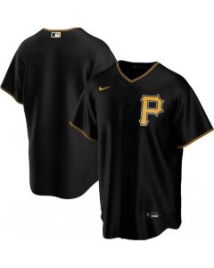 Men's Pittsburgh Pirates Blank Black Cool Base Stitched Jersey