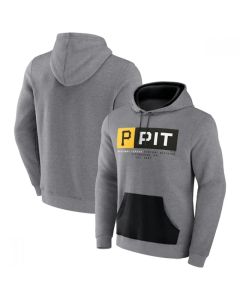 Men's Pittsburgh Pirates Heathered Gray iconic Steppin Up Fleece Pullover Hoodie