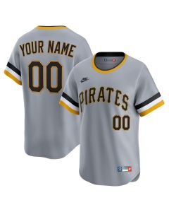 Men's Pittsburgh Pirates Nike Gray Cooperstown Collection Limited Custom Jersey (Gray)