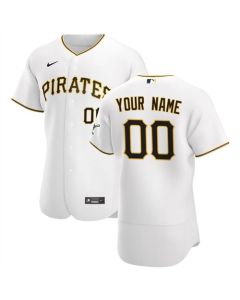 Men's Pittsburgh Pirates White Customized Stitched MLB Jersey