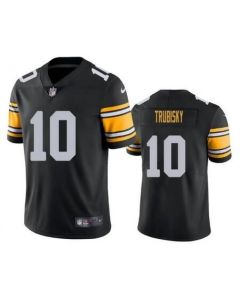 Men's Pittsburgh Steelers #10 Mitchell Trubisky Black Vapor Untouchable Limited Stitched Jersey