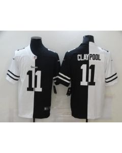Men's Pittsburgh Steelers #11 Chase Claypool Black And White Limited Stitched Jersey