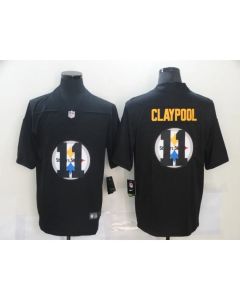 Men's Pittsburgh Steelers #11 Chase Claypool Black Shadow Logo Limited Stitched Jersey