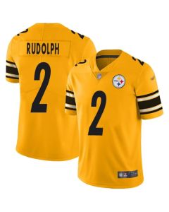 Men's Pittsburgh Steelers #2 Mason Rudolph Gold Inverted Legend Stitched NFL Jersey