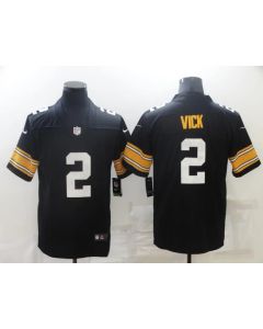 Men's Pittsburgh Steelers #2 Michael Vick Black Limited Stitched Jersey