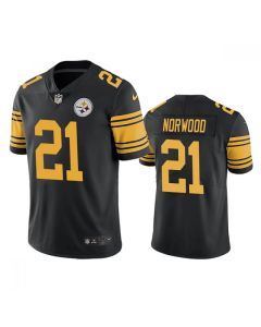 Men's Pittsburgh Steelers #21 Tre Norwood Black Color Rush Limited Stitched Jersey