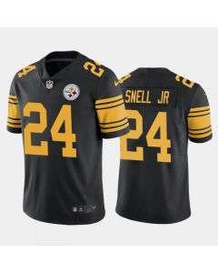 Men's Pittsburgh Steelers #24 Benny Snell Jr. Black Color Rush Limited Stitched Jersey