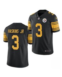 Men's Pittsburgh Steelers #3 Dwayne Haskins Jr. Black Color Rush Limited Stitched Jersey